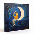 Yassin on the Moon Printed Canvas 73x73 cm