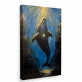 Younis Whale Printed Canvas 87x43 cm